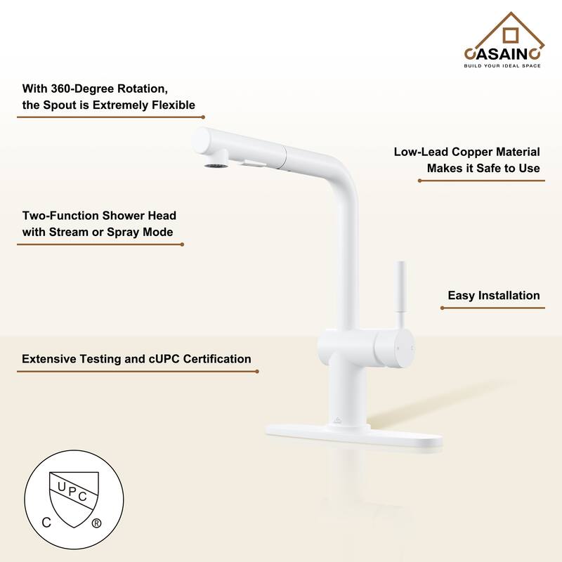 Single Handle Pull Out Sprayer Kitchen Faucet