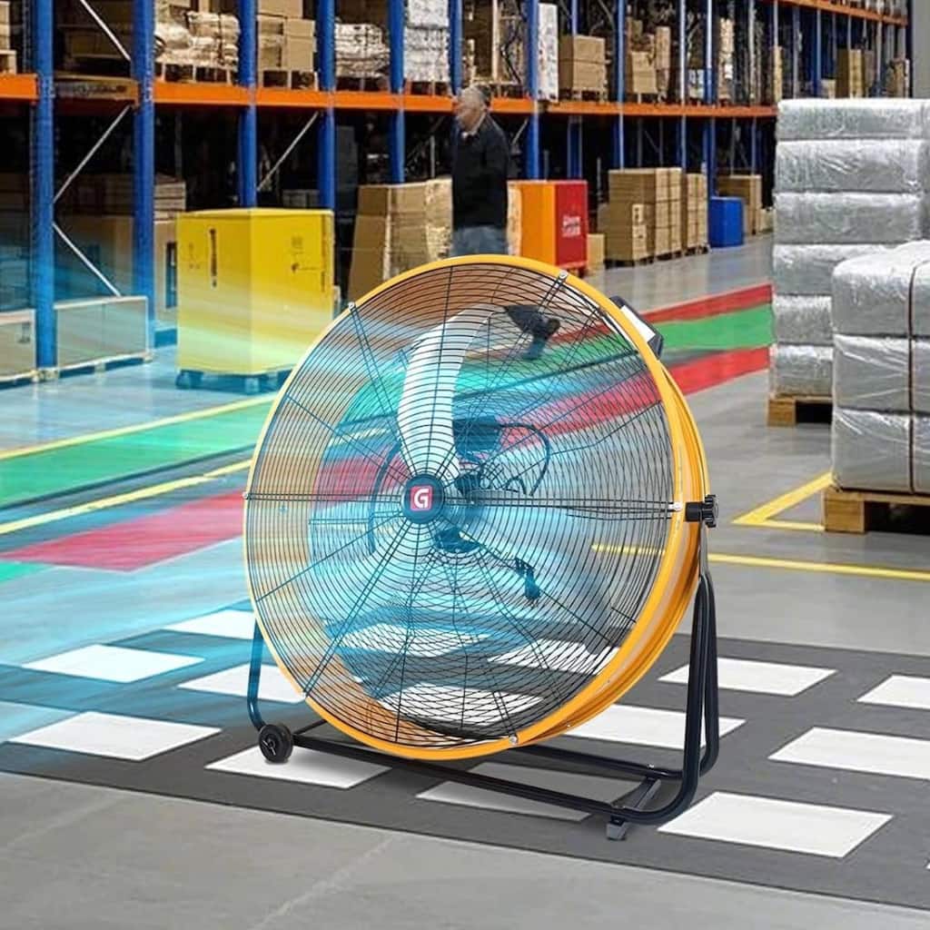 3-Speed 4885 CFM High Velocity Heavy Duty Industrial Drum Fan for Warehouse, Gym, Garage, 145W