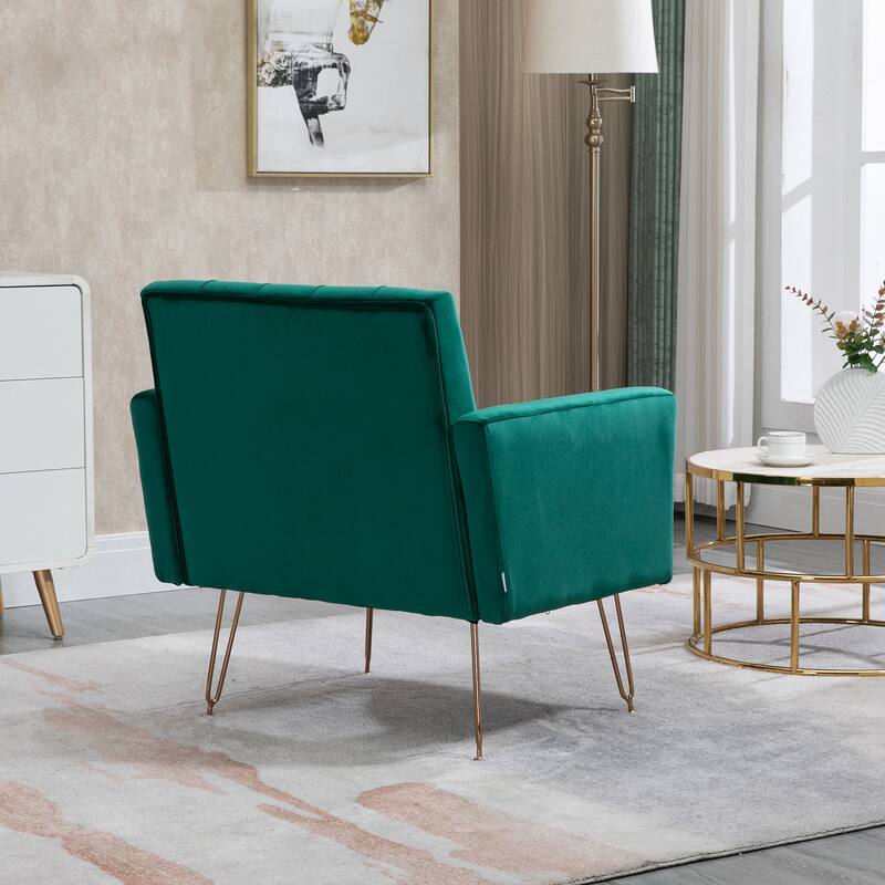 Modern Velvet Single Reading Chairs with Arm Set of 2