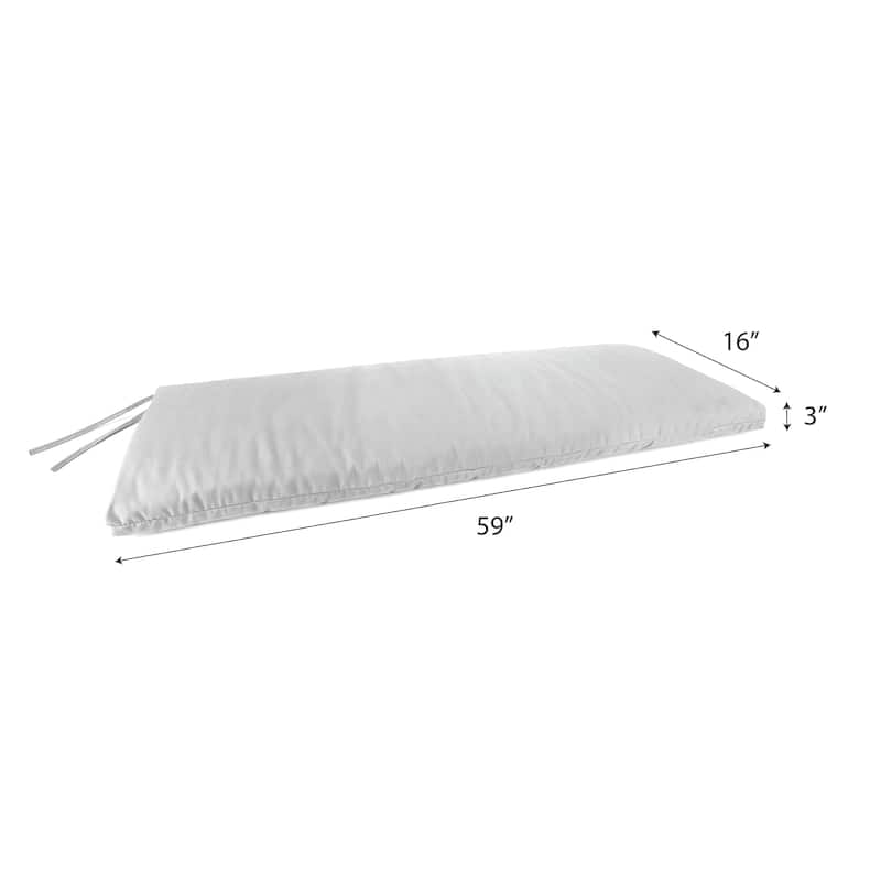 59" x 16" Outdoor Bench Cushion with Ties - 16'' L x 59'' W x 3'' H