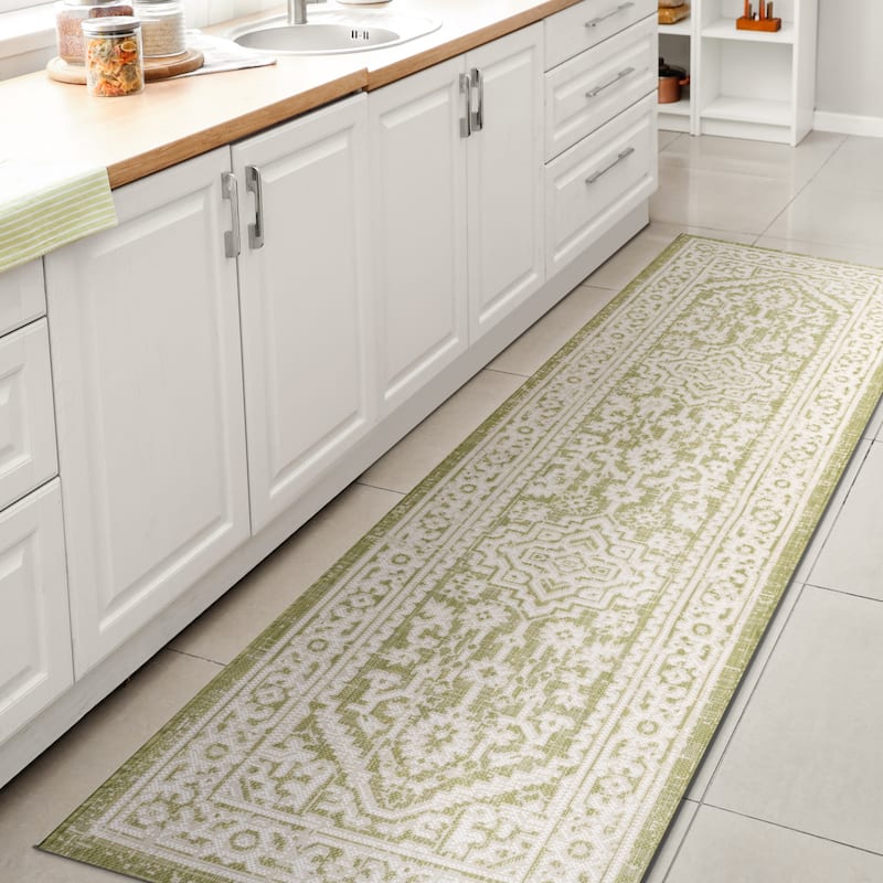 JONATHAN Y Rozetta Medallion Textured Weave Indoor/Outdoor Area Rug