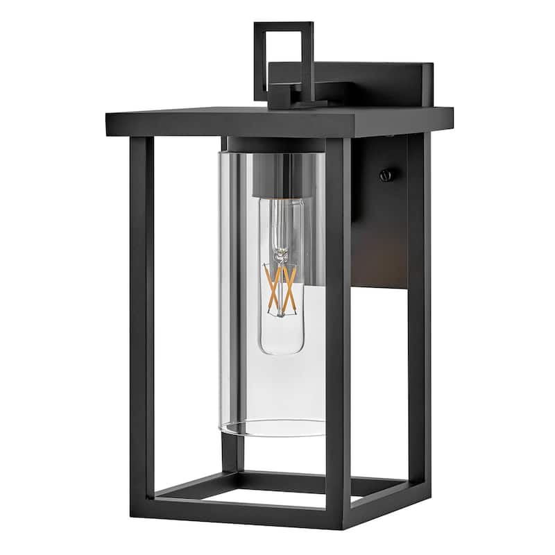 Lark 81420 Mateo 13" Tall Outdoor Wall Sconce with Clear Glass Shade