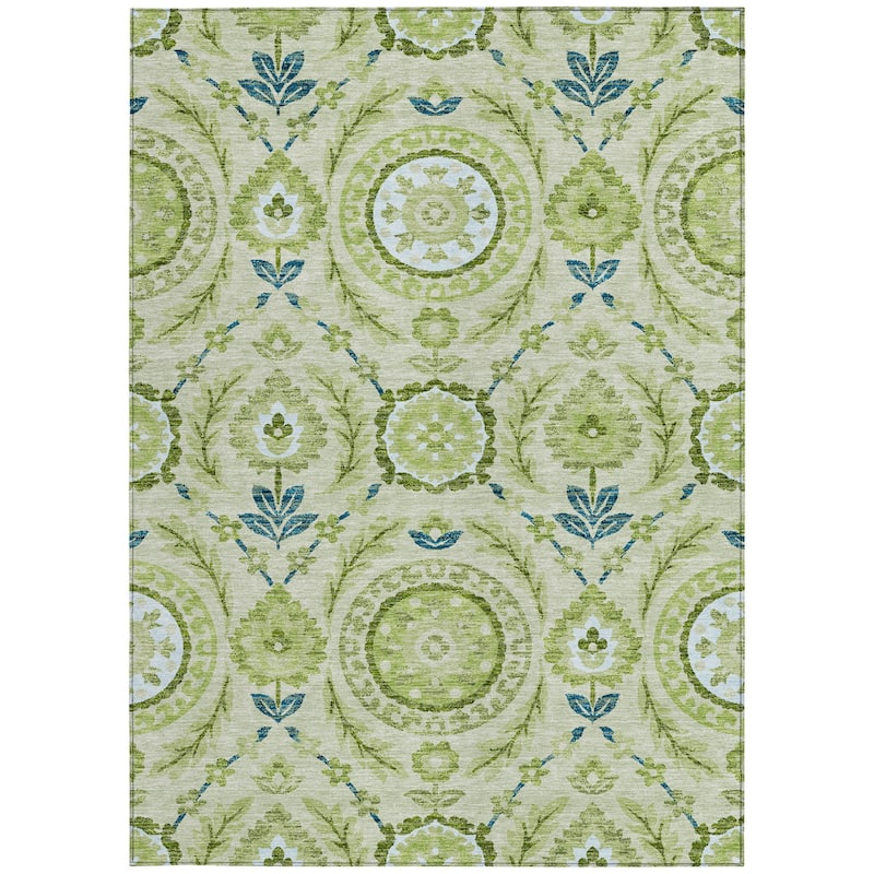 HomeRoots Floral Transitional Rectangle Outdoor Rug