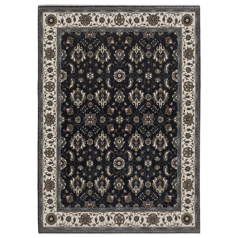 Style Haven Victoria Persian Inspired Blue/ Ivory Area Rug - 7' 10" x 10' 10" - Rectangle