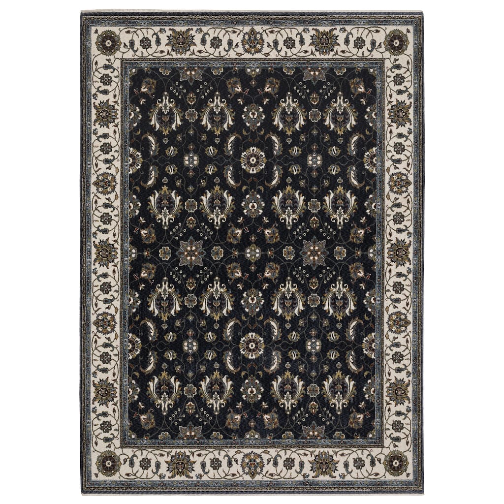 Style Haven Victoria Persian Inspired Blue/ Ivory Area Rug