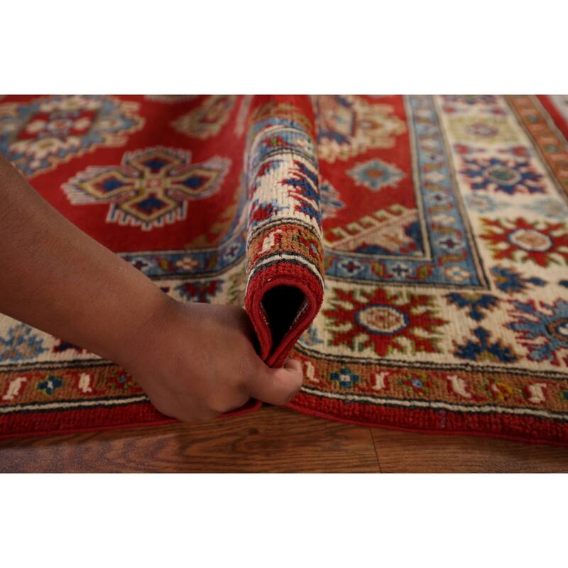 Oriental Orange Kazak Area Rug Hand-Knotted Bedroom Wool Carpet - 3'11" x 6'0"