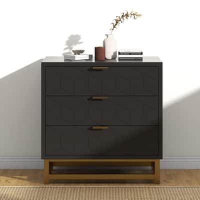 3 Drawer Dresser, with Metal Legs