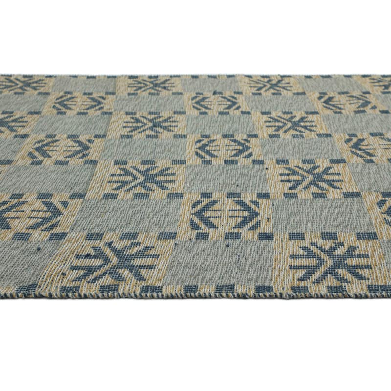 Terra by Obeetee Aurora Raha Blue Rug