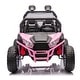 preview thumbnail 12 of 55, Two-Seater 24V Ride-On UTV for Kids, with Bluetooth, MP3, and LED Lights Pink