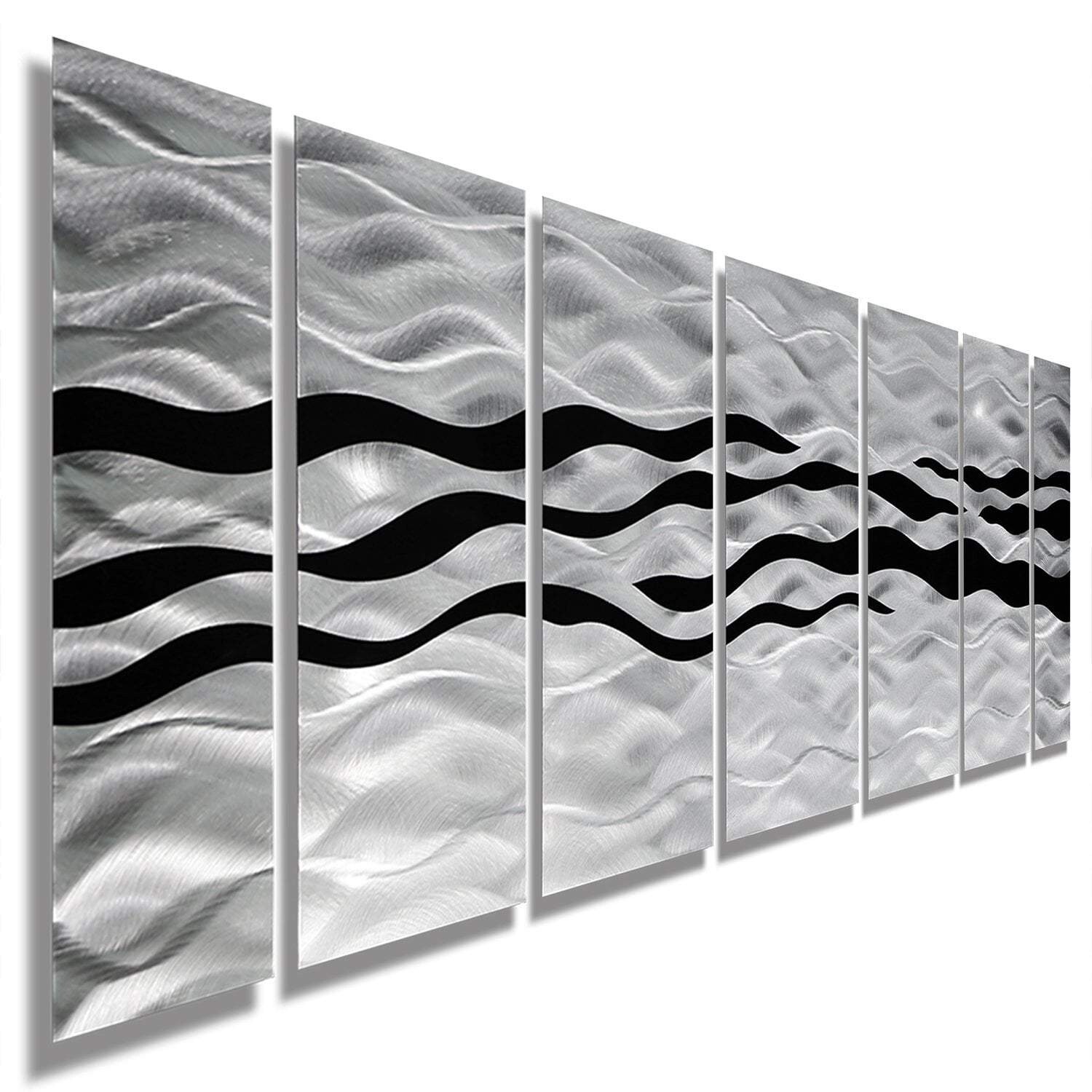 Shop Statements2000 Modern 3d Metal Wall Art Panels Painting Black