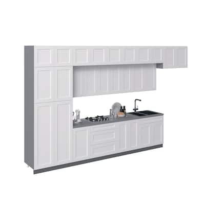 Kitchen Serene Collection White Matte Color Base Size 15Ft Wide - 180x107