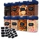 preview thumbnail 8 of 25, Cheer Collection Set of 8 Uniform Size Airtight Food Storage Containers Navy