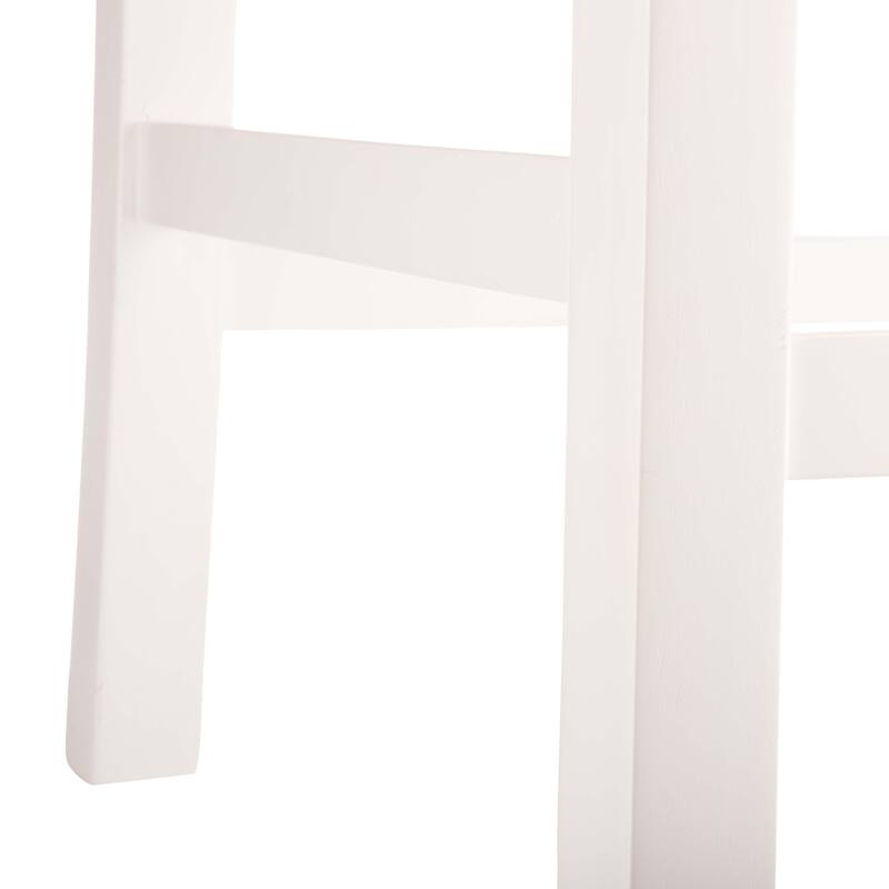 Newport 24"H Wood Counter Height Stool 24 with Handcrafted Woven Rope Seat, White