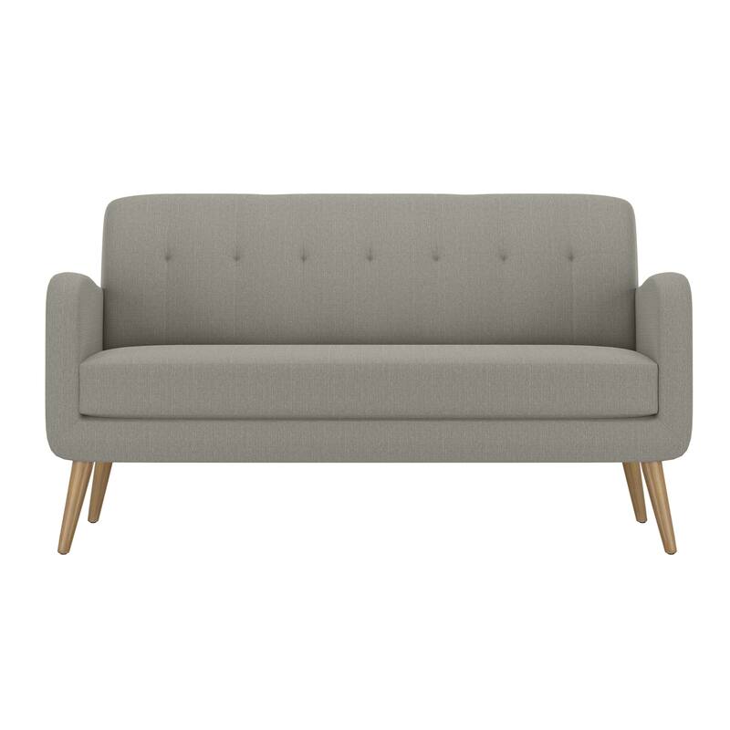 Mid Century Modern Gray Polyester Sofa with Comfortable Design