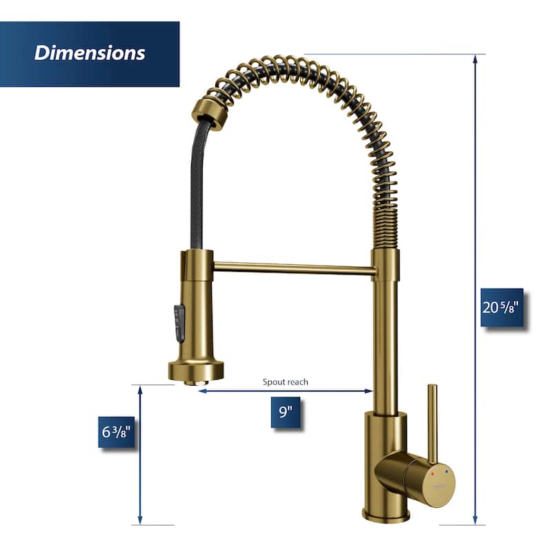 Karran Kadira Single-Handle Pull-Down Sprayer Kitchen Faucet