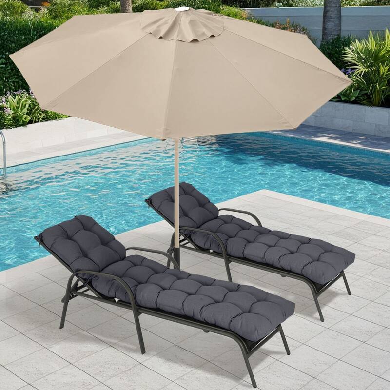 Aoodor 76" x 22" x 5.1" Polyester Tufted Chaise Lounge Cushion