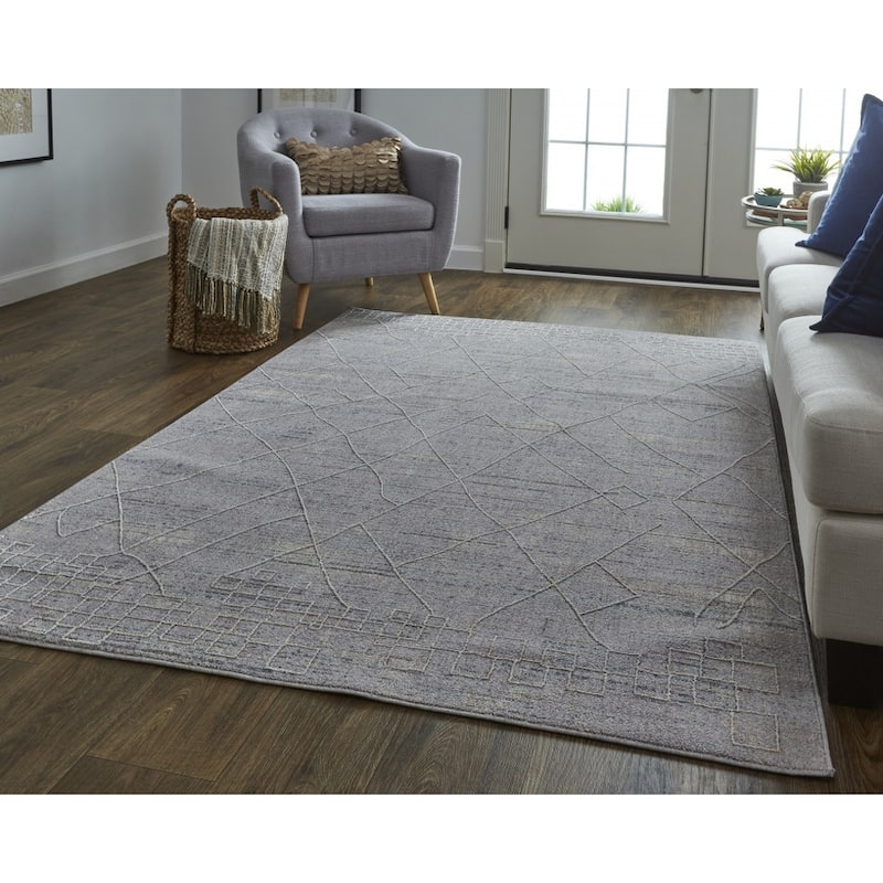 Sidaw Power Loomed Distressed Stain Resistant Durable Area Rug By HomeRoots - 5' x 8'