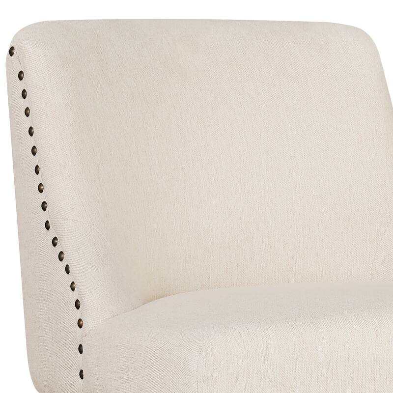 26 in. Swivel Counter Height Bar Stools Upholstered Wood Frame Counter StoolsWith Nailhead Trim