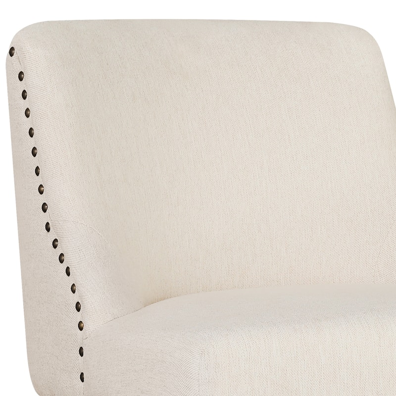26 in. Counter Height Upholstered Wood Frame Swivel Bar Stool with Farbic Seat - 19.6"D x 19.6"W x 37"H