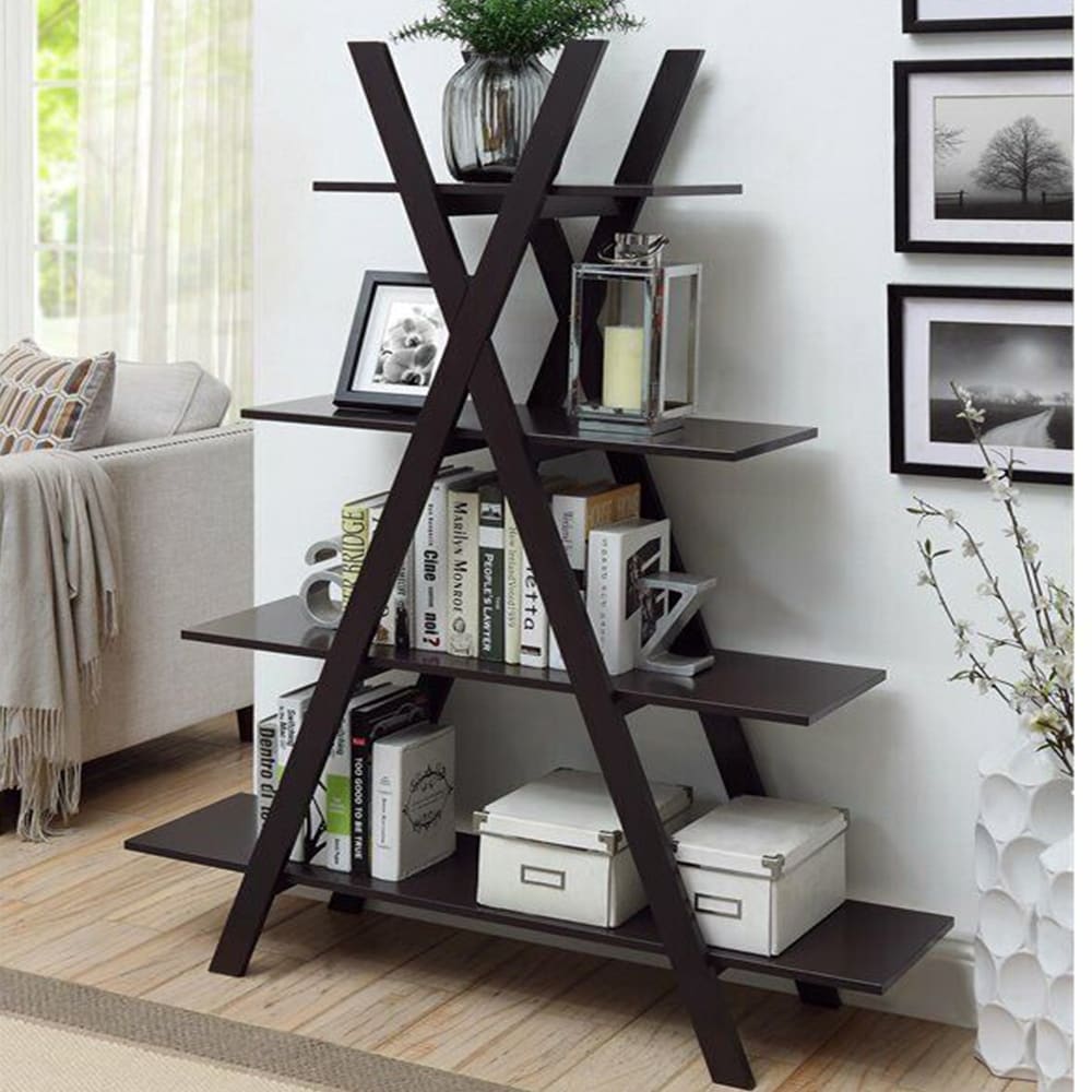 29.21 2 Tier Leo Shelf Storage or Bookshelf Narrow Espresso Finish -  Winsome