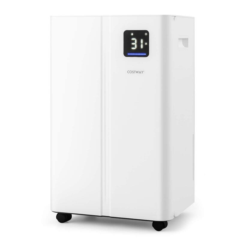 Costway Dehumidifier for Basement 54 Pints Dehumidifier with 4L Water - See Details - White