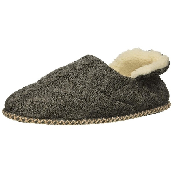 dearfoams cable knit bootie slippers