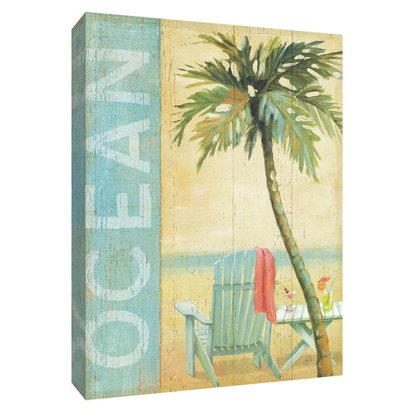 PTM Images 9-154816 PTM Canvas Collection 10" x 8" - "Ocean Beach II" Giclee Beaches Textual Art Print on Canvas