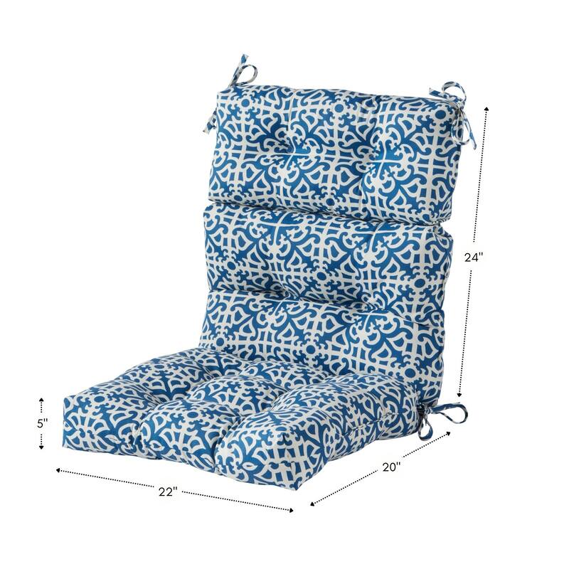 Greendale 44x22-inch Outdoor Indigo High-Back Chair Cushion (Cushion Only)