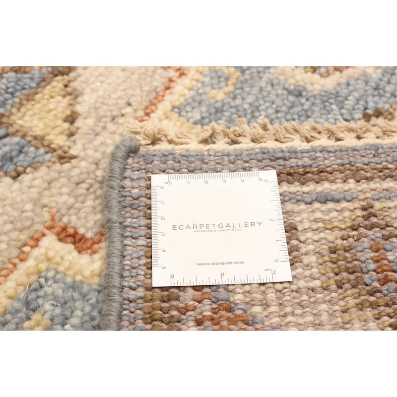 ECARPETGALLERY Hand-knotted Jules Serapi Sky Blue Wool Rug - 2'6 x 9'9