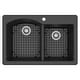 preview thumbnail 8 of 17, Karran Drop-In Quartz 33 in. 1-Hole 60/40 Double Bowl Kitchen Sink Kit
