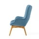 preview thumbnail 13 of 73, Hariata Mid-century Modern Wingback Chair and Ottoman by Christopher Knight Home