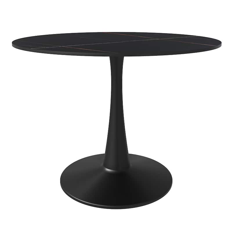 LeisureMod Round Dining Table 40" Sintered Stone Tabletop