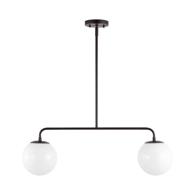SAFAVIEH Lighting Tessy Extendable Pendant - 29 In. W x 7 In. D x 19-49 In. H - Black - 29Wx7Dx49H