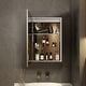 preview thumbnail 4 of 32, Rail Aluminum Recessed/Surface Mount Bathroom Medicine Cabinet with Mirror, Adjustable Brightness, Defogging & USB Port