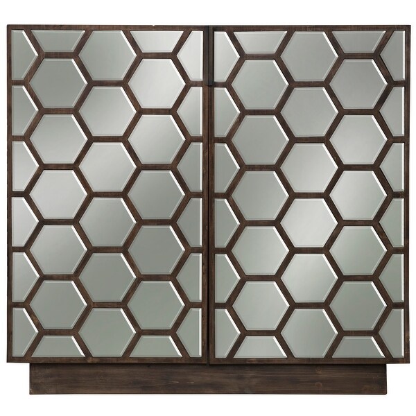 Harp and Finial HFF24740 Bisbee 40" Wide Hardwood Accent Cabinet - Distressed Natural