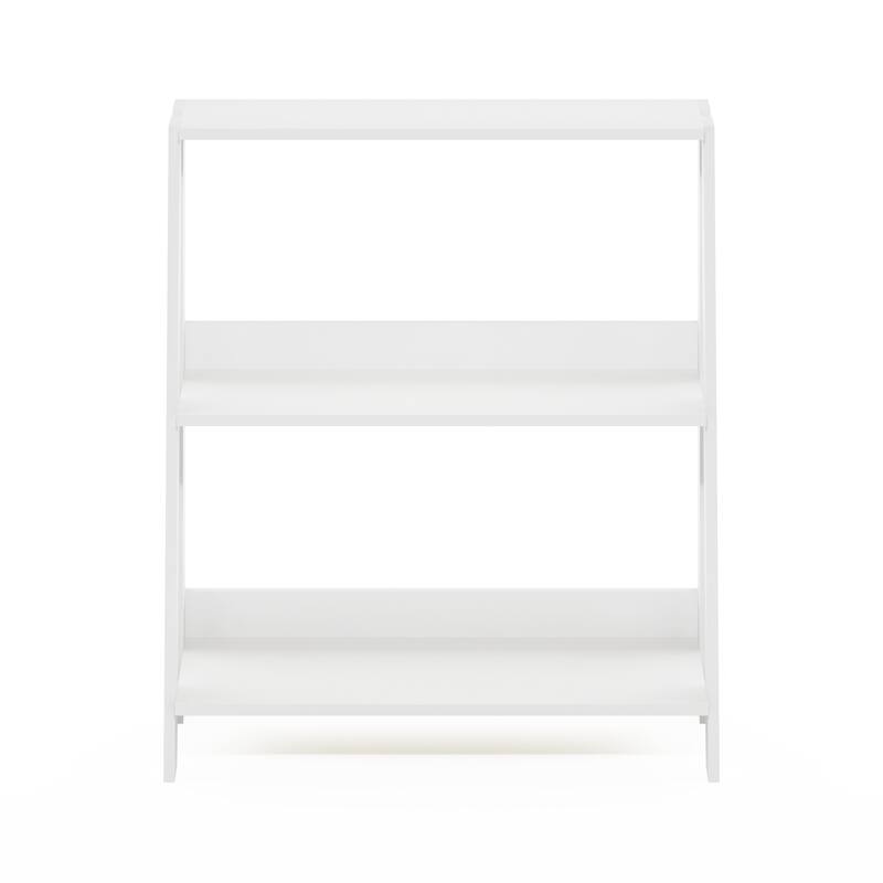 Furinno Ladder Bookcase Display Shelf, 3-Tier, Espresso