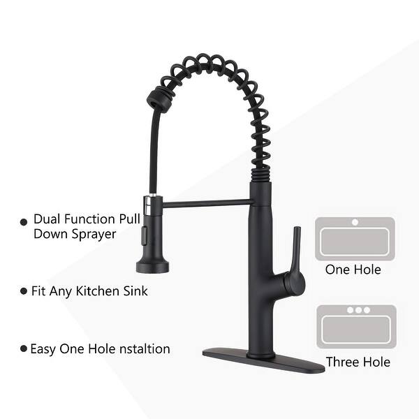 Single Handle Pulldown Sprayer Swivel Kitchen Faucet ...