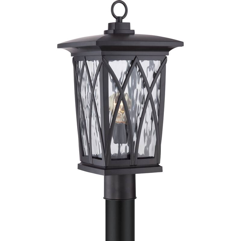 Grover 1-Light Outdoor Post Mount in Mystic Black