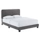 preview thumbnail 30 of 52, Celine Channel Tufted Performance Velvet Queen Platform Bed Grey
