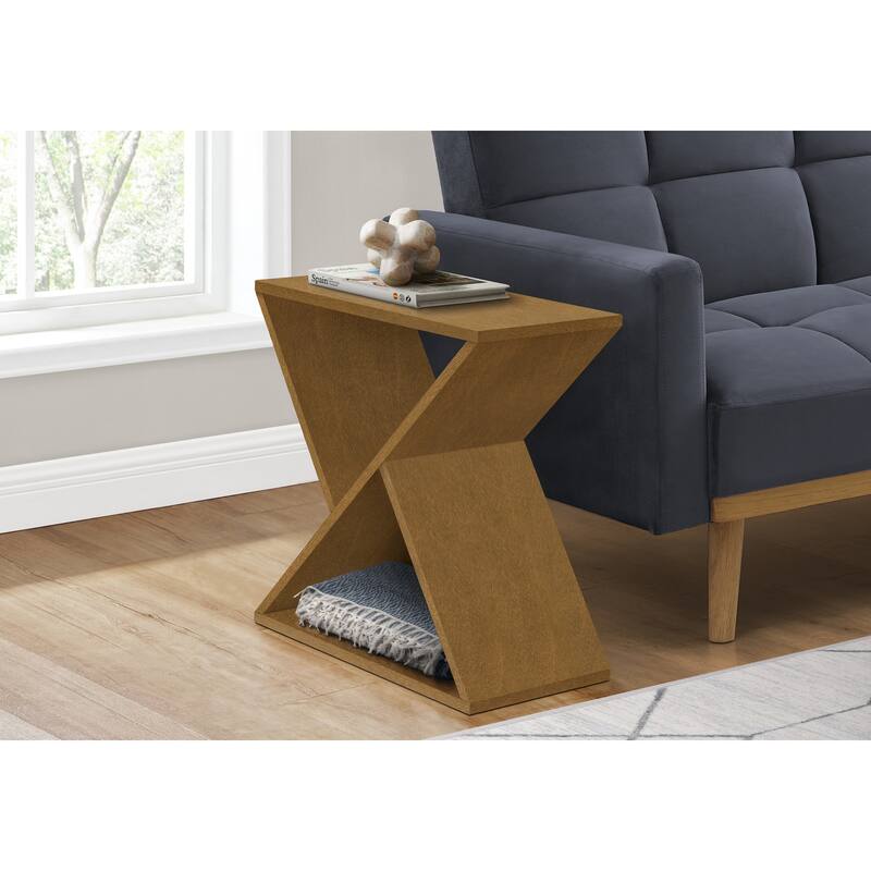 Contemporary Accent Table, Narrow Side/End Table for Living Room, Small Nightstand for Bedroom, 24" L x 11.75" W x 24.25" H