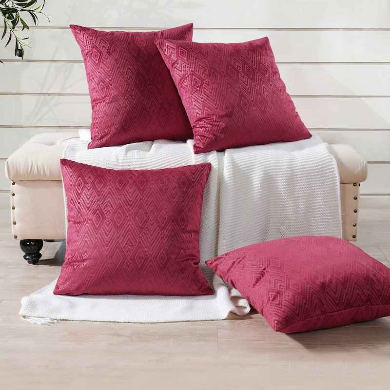 Tonopah Ikat Velvet Throw Pillow Cover Set, NO INSERT