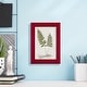 preview thumbnail 91 of 138, Nature Printed Ferns IX -Framed Print w/glass-Cherry Red