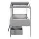 preview thumbnail 9 of 10, Contemporary Twin Size Low Loft Wood House Bed with Two Drawers, Sturdy Construction & Unique Design, Maximized Space, Grey