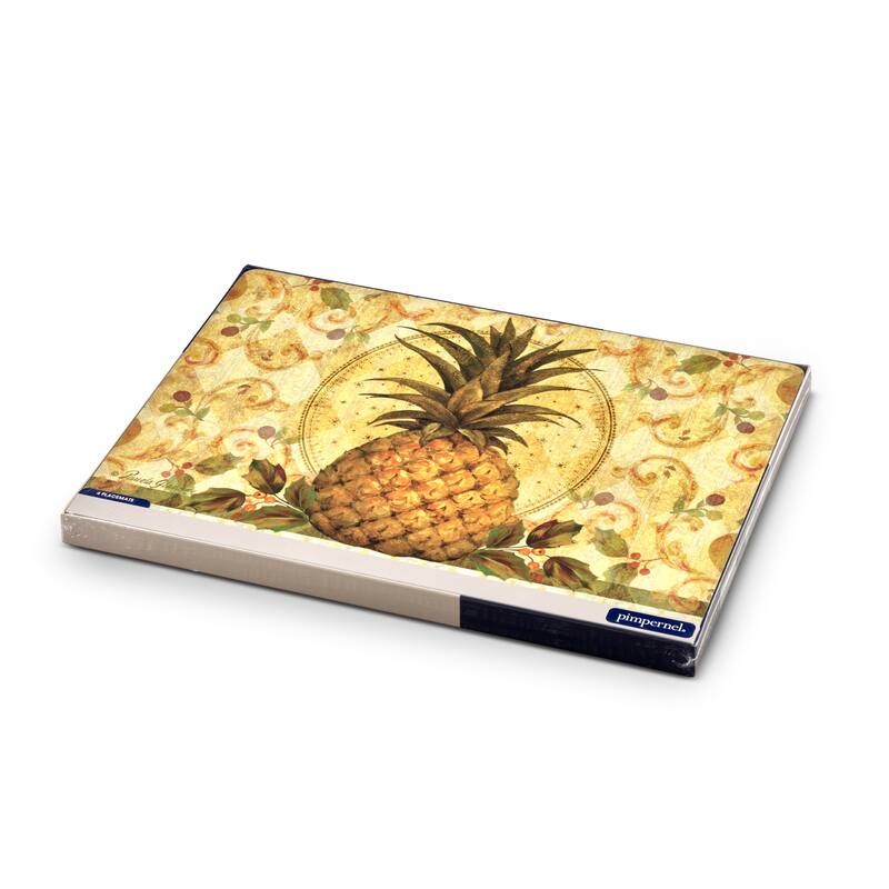 Pimpernel Golden Pineapple Placemats Set of 4 15.7 inches x 11.7 each