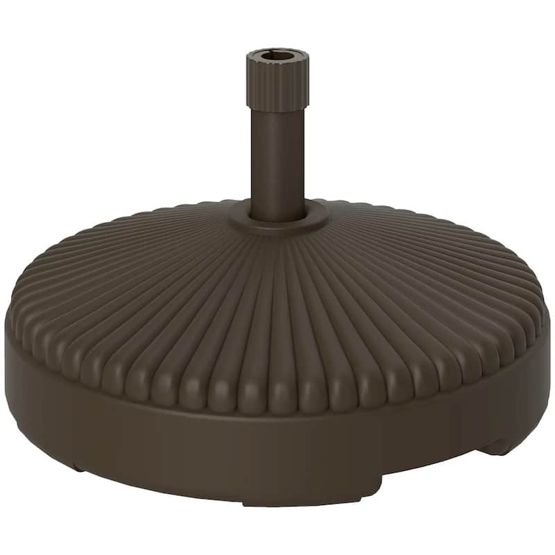 Outdoor Umbrella Base HDPE Patio Parasol Stand Fillable with Sand or Water - 21.7" x 11.8" H