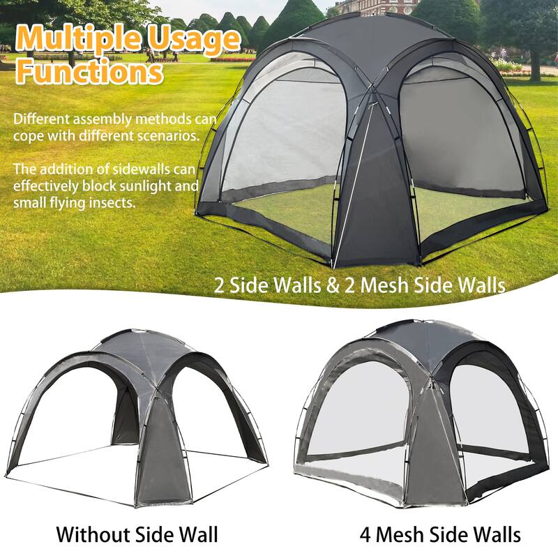 4-6-Person Portable Camping Tent, Pop-Up Beach Tent Sun Shelter - 12 ft. * 12 ft. *7.5 ft.