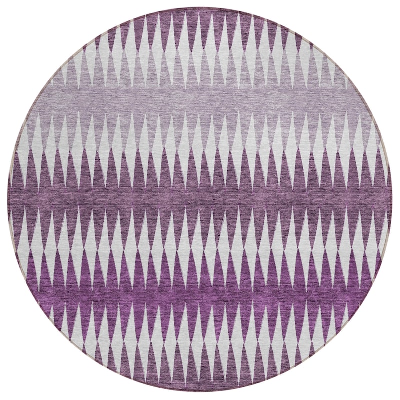 Machine Washable Indoor/ Outdoor Chantille Contemporary Geo Rug