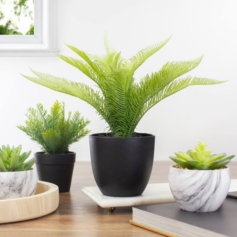 12" Potted Green Artificial Pinus Plant