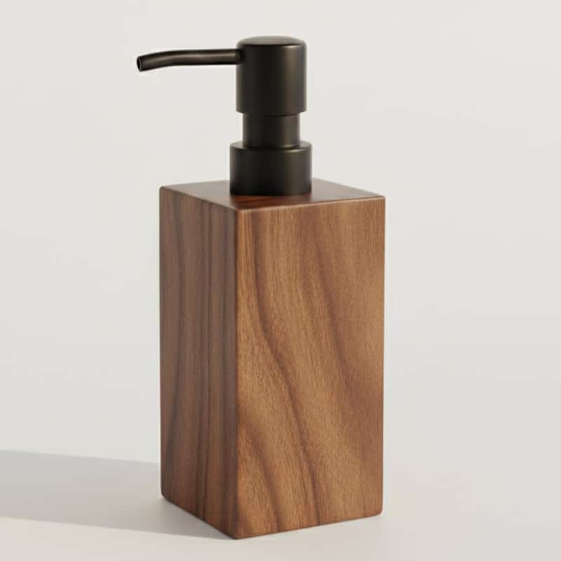 Acacia Wood Bathroom Accessory Set Collection - Soap dispenser Only