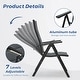 preview thumbnail 39 of 92, Versatile Outdoor Dining Sets w Swivel/Folding Chairs & Steel Slat Table and HDPE Dining Table Set for Gardens, Patios